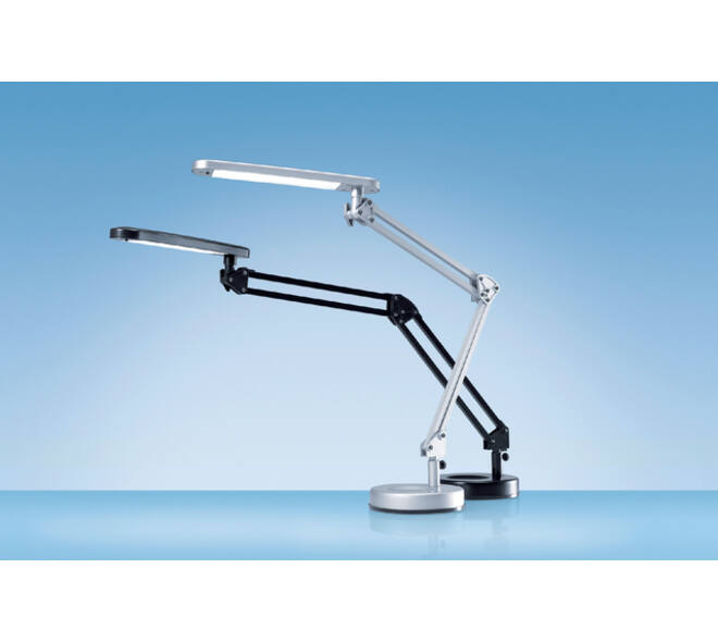 Bureaulamp Hansa led 4 stars zilvergrijs