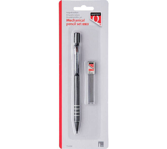 Vulpotlood Quantore 0.5mm + koker met 12 potloodstift