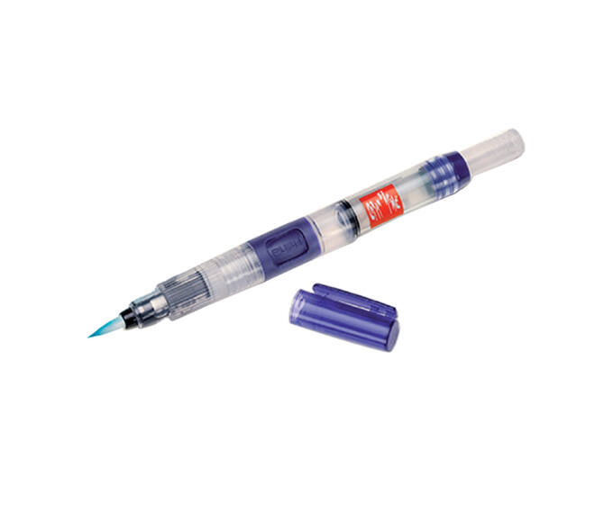 Penseel Caran d'Ache medium, breed , fibre tip set à 3st