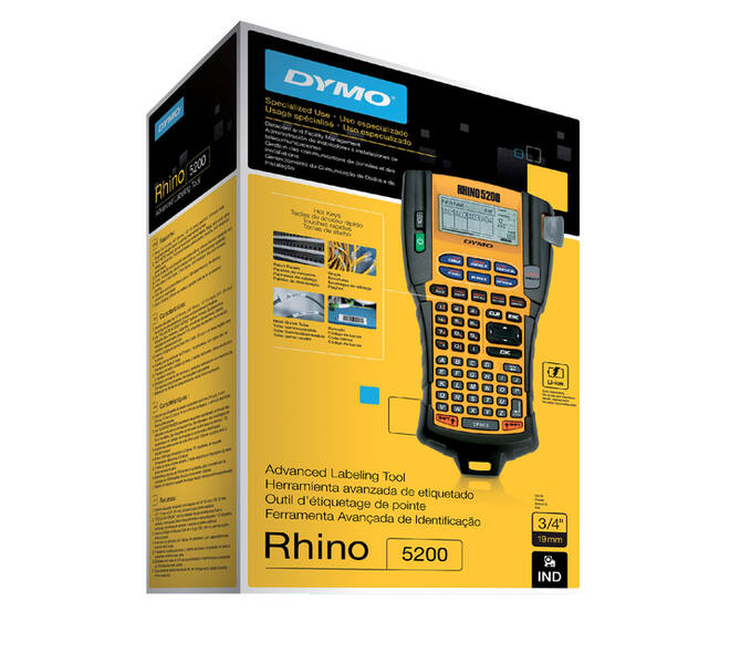 Labelprinter Dymo Rhino 5200 industrieel abc 19mm geel