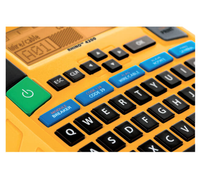 Labelprinter Dymo Rhino 4200 industrieel qwerty 19mm geel