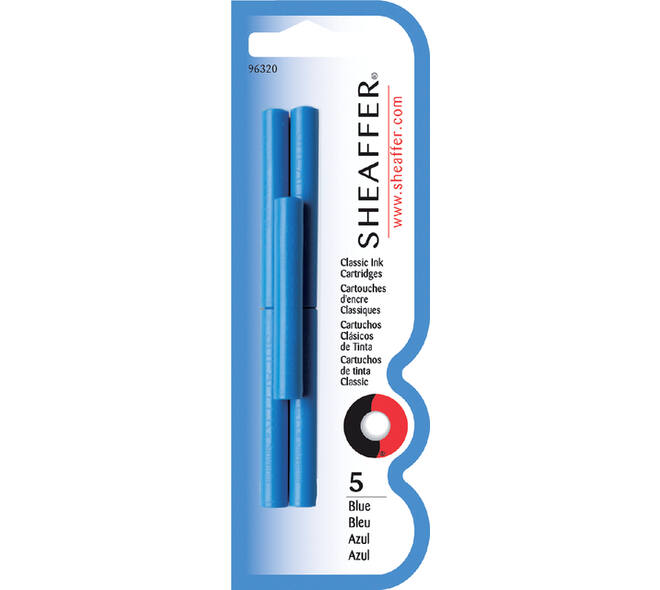 Inktpatroon Sheaffer skrip classic blauw blister à 5 stuks