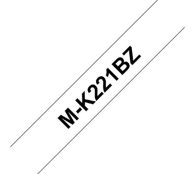 Labeltape Brother P-touch M-K221BZ ongelamineerd 9mm zwart op wit