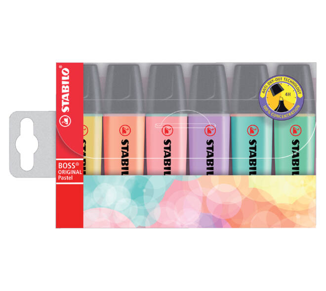 Markeerstift STABILO BOSS Original 70/6 pastel assorti etui à 6 stuks