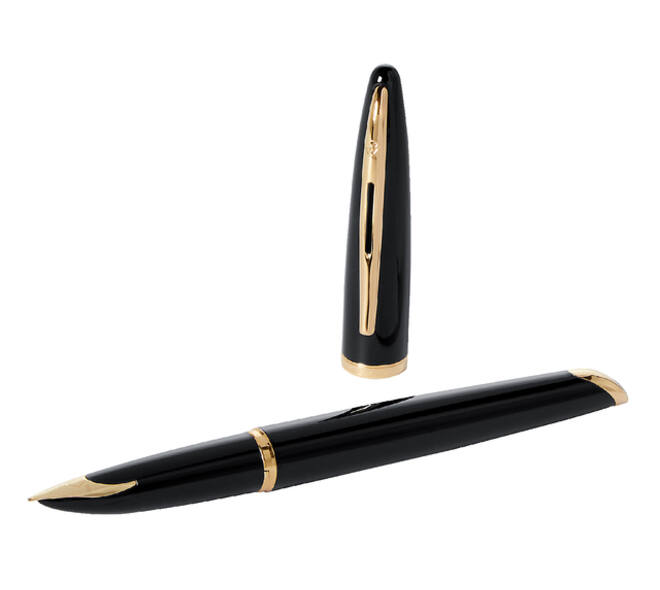 Vulpen Waterman Carene Sea black lacquer GT medium