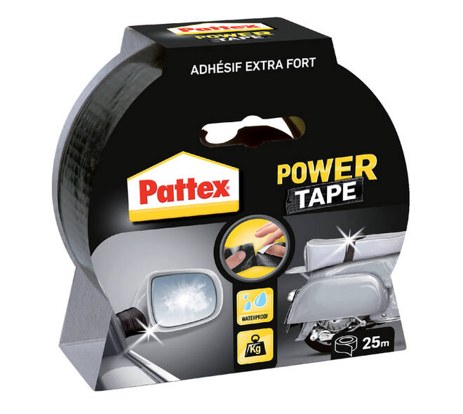 Plakband Pattex Power Tape 50mmx25m zwart