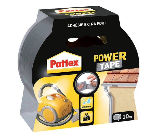 Plakband Pattex Power Tape 50mmx10m grijs