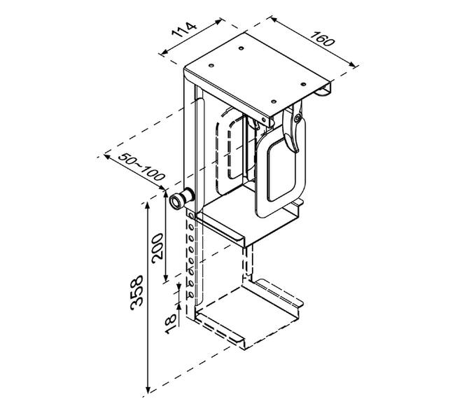 CPU houder Neomounts D075 10kg zwart