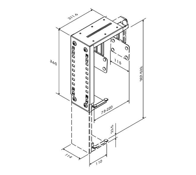 CPU houder Neomounts D100 30kg zwart