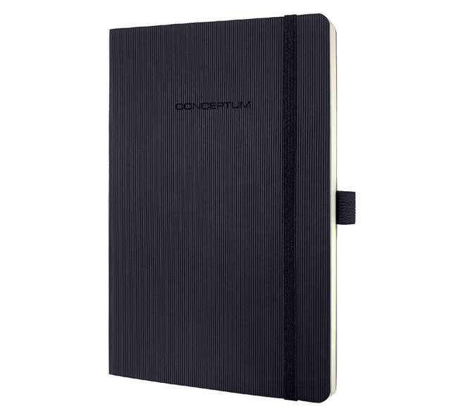 Notitieboek Sigel Conceptum Pure A5 194blz 80gr lijn softcover zwart