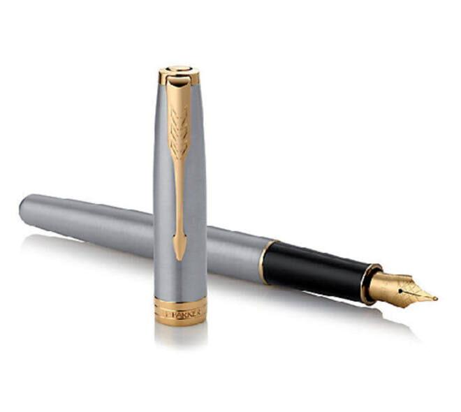 Vulpen Parker Sonnet stainless steel GT fijn