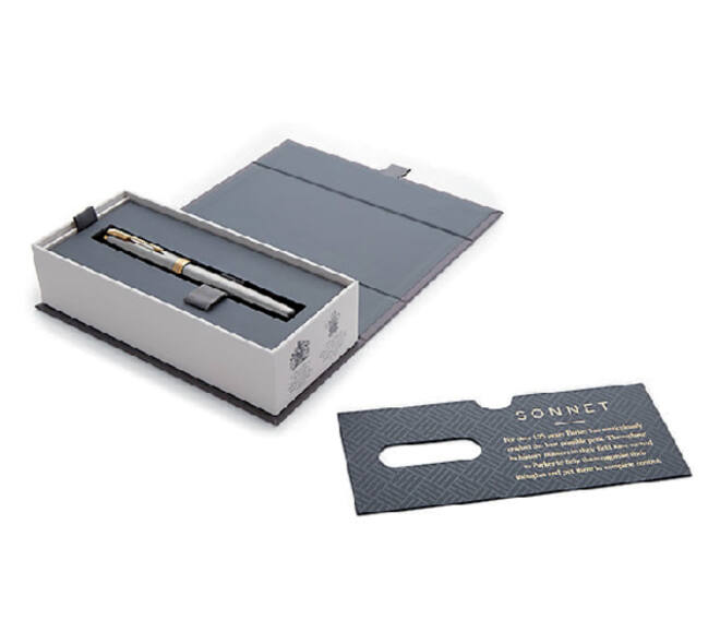 Vulpen Parker Sonnet stainless steel GT fijn