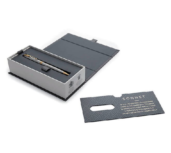 Balpen Parker Sonnet stainless steel GT medium