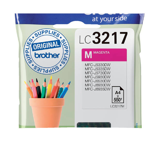 Inktcartridge Brother LC-3217M rood