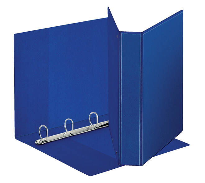 Presentatieringband Esselte panorama A4 4-rings D-mechaniek 20mm PP blauw