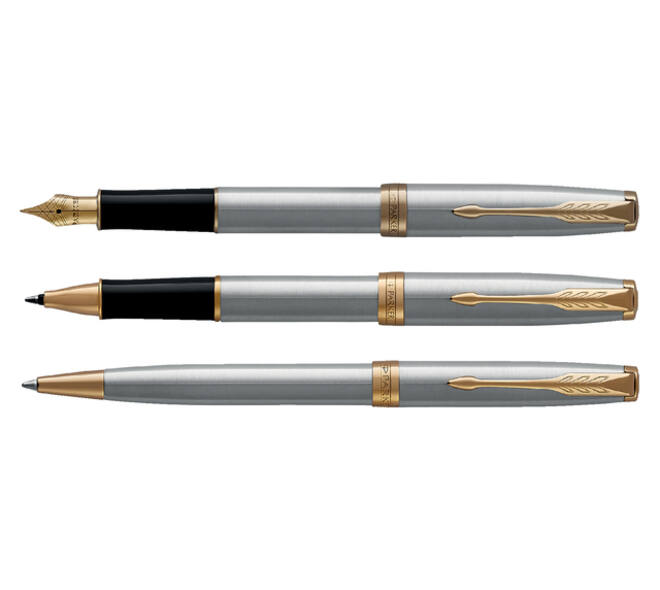 Balpen Parker Sonnet stainless steel GT medium