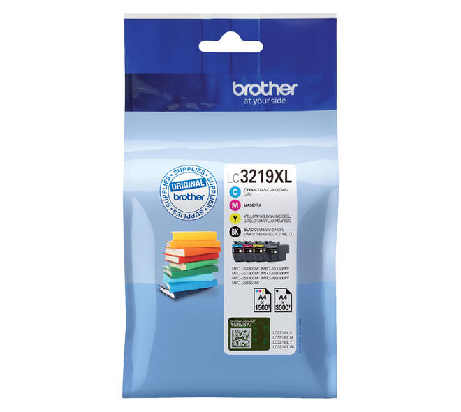Inktcartridge Brother LC-3219XL zwart + 3 kleuren