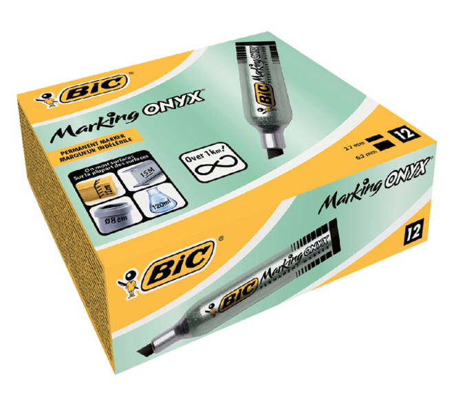 Viltstift Bic 1481 onyx schuin M zwart