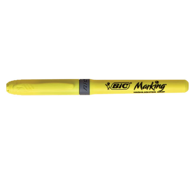 Markeerstift Bic brite liner grip geel