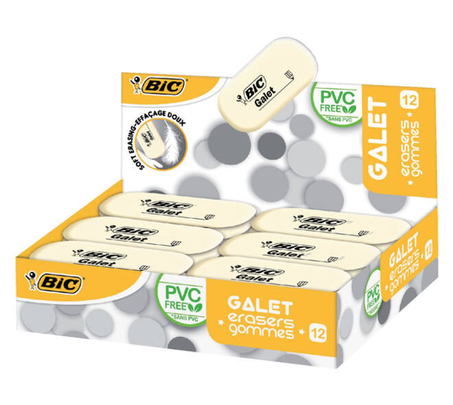 Gum Bic Galet pvc vrij zacht potlood wit