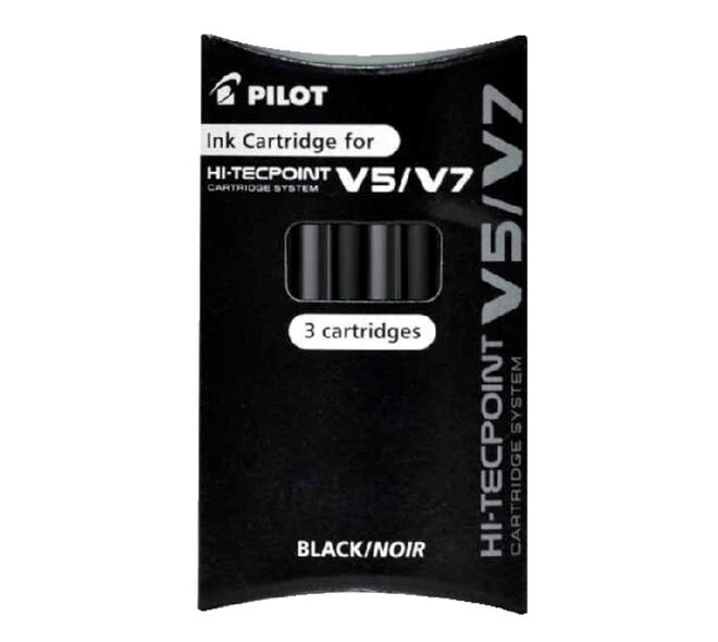 Inktpatroon PILOT Begreen Hi-Tecpoint V5/V7 zwart set à 3 stuks