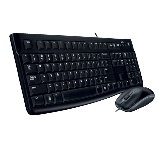 Toetsenbord- en muisset Logitech MK120 bedraad QWERTY zwart