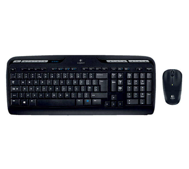 Toetsenbord- en muisset Logitech MK330 draadloos QWERTY zwart