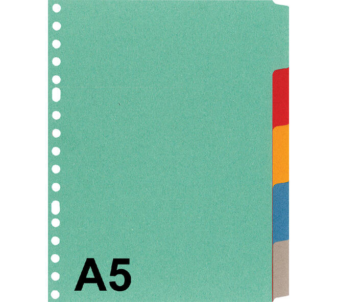 Tabbladen Kangaro A5 17-gaats P505M 5-delig assorti karton
