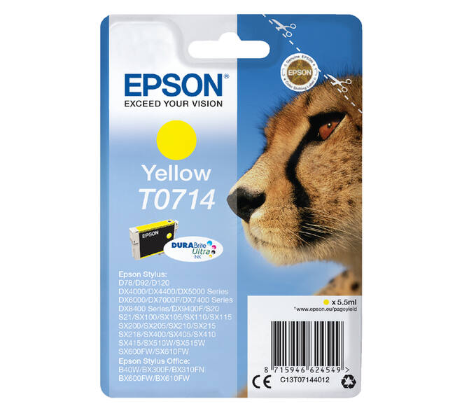 Inktcartridge Epson T0714 geel