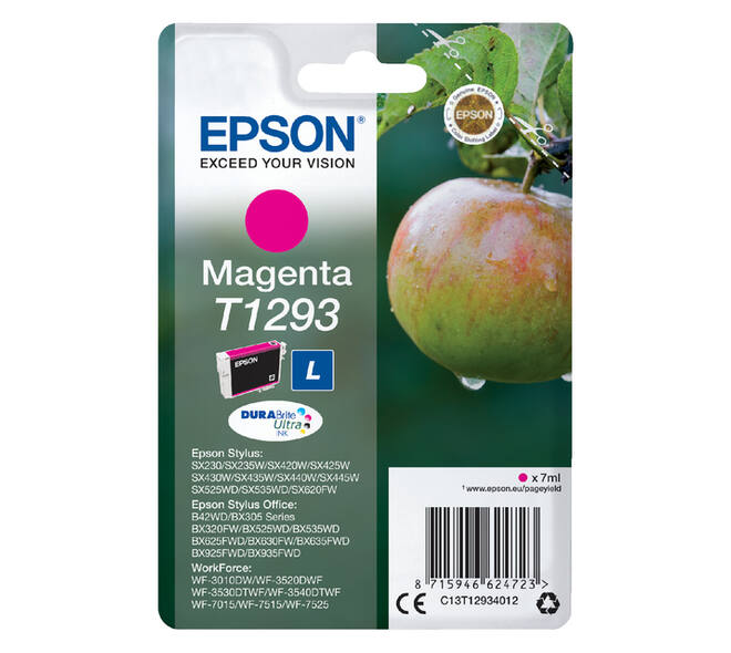 Inktcartridge Epson T1293 rood