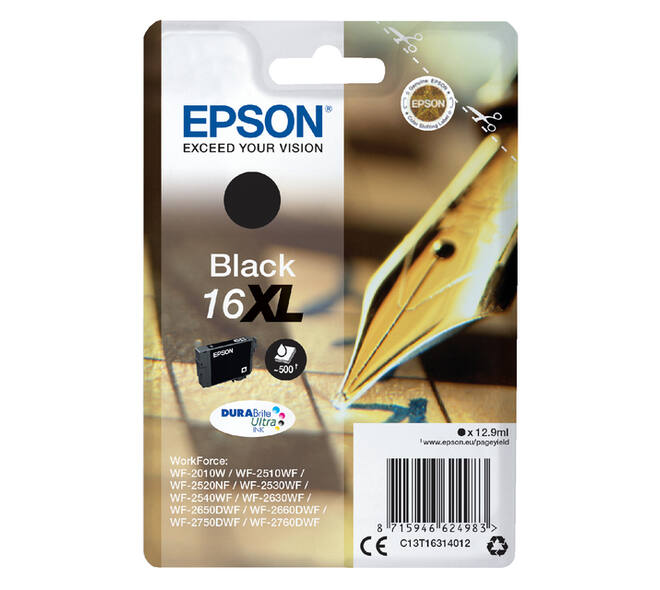 Inktcartridge Epson 16XL T1631 zwart