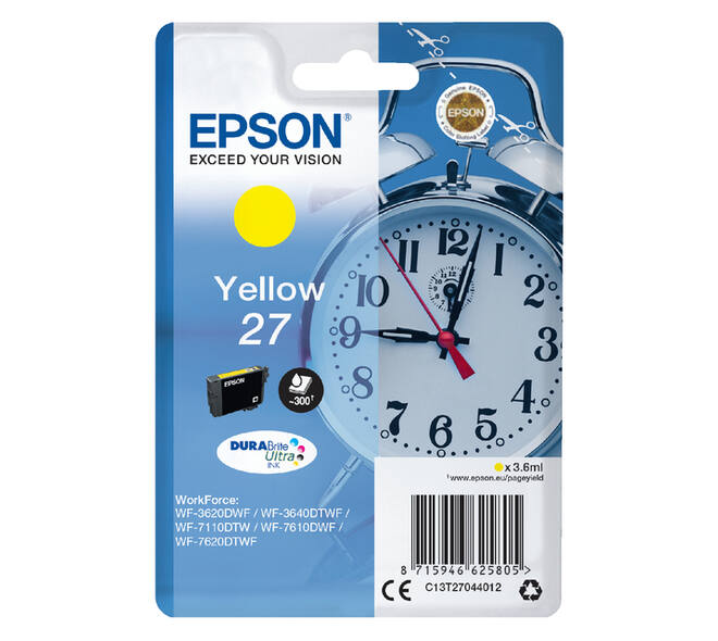 Inktcartridge Epson 27 T2704 geel