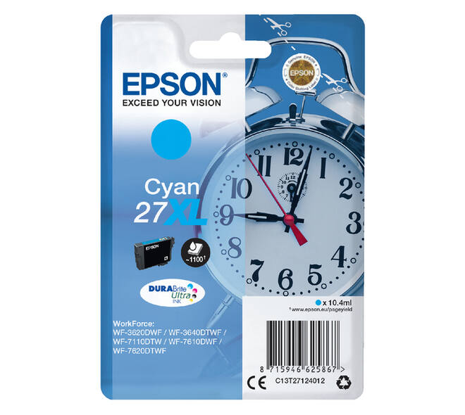 Inktcartridge Epson 27XL T2712 blauw