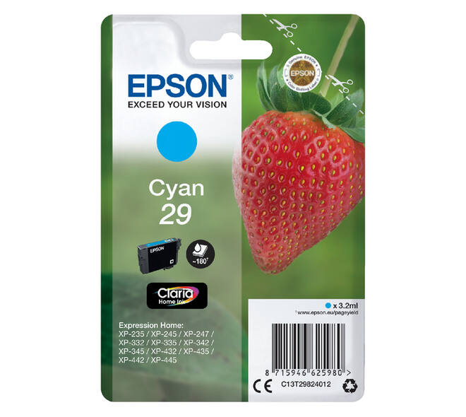 Inktcartridge Epson 29 T2982 blauw