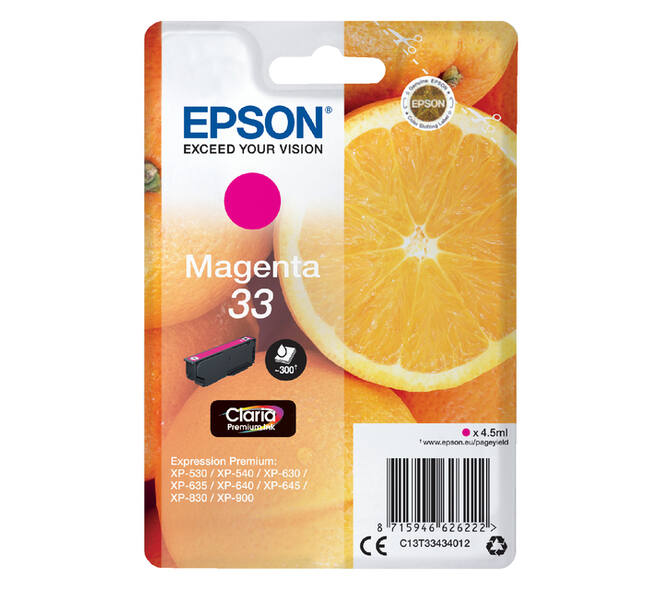 Inktcartridge Epson 33 T3343 rood