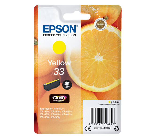 Inktcartridge Epson 33 T3344 geel