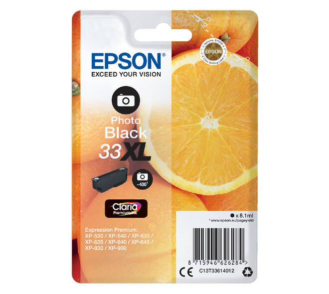 Inktcartridge Epson 33XL T3361 foto zwart