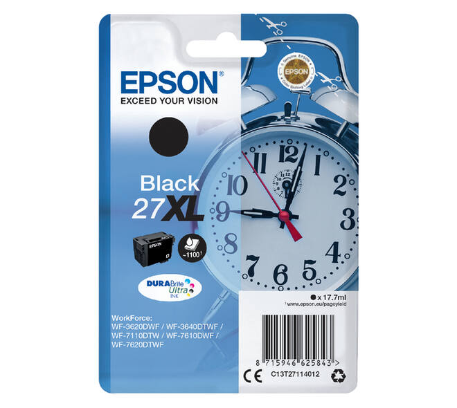 Inktcartridge Epson 27XL T2711 zwart
