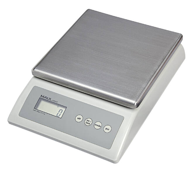 Pakketweger MAUL Count 10kg metalen plateau 17x17.5cm 220V + batterij grijs