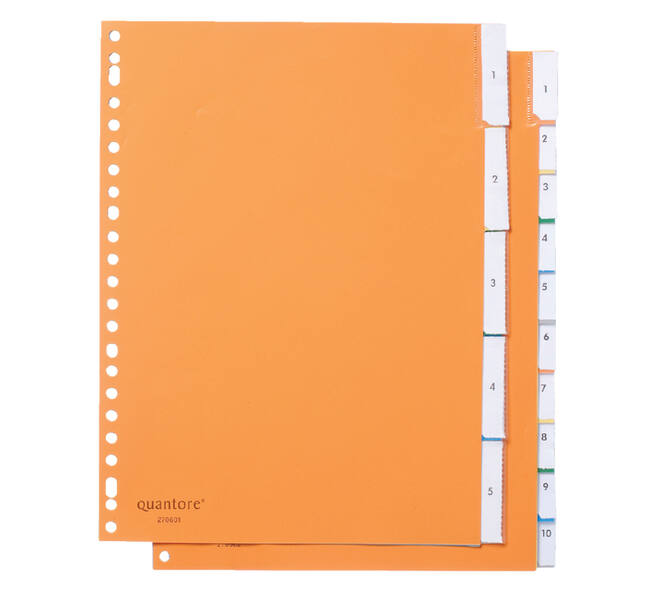 Tabbladen Quantore 23-gaats 5-delig met venster assorti PP