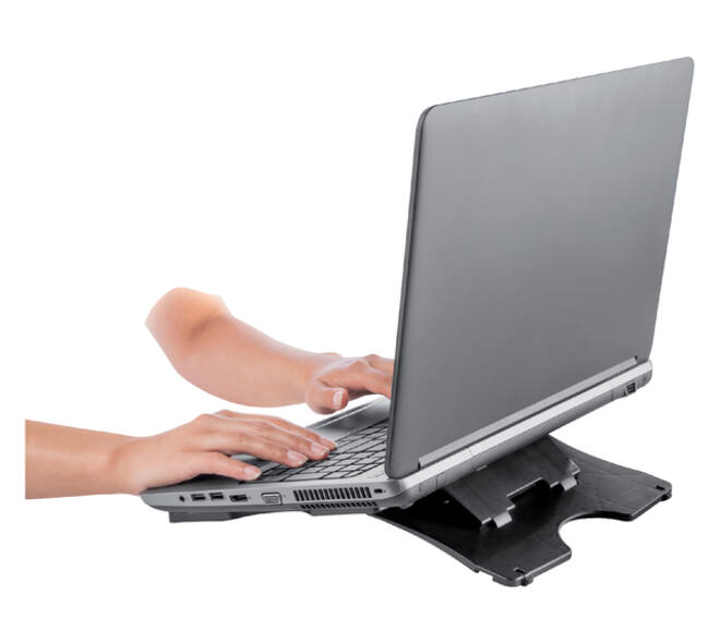 Laptopstandaard Quantore verstelbaar antraciet