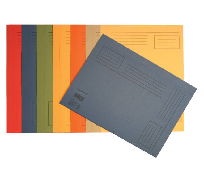 Vouwmap Quantore Folio ongelijke zijde 230gr grijs