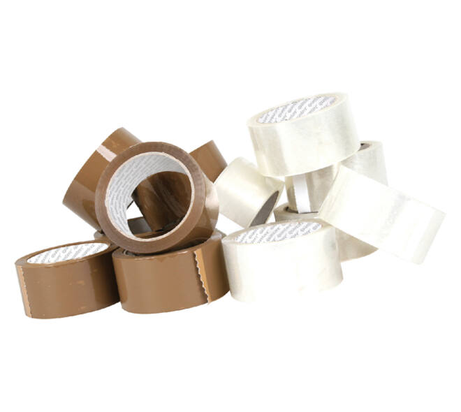 Verpakkingstape Quantore 50mmx60m PP bruin 6 rollen