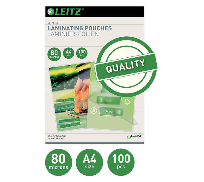Lamineerhoes Leitz iLAM A4 2x80micron EVA 100 stuks