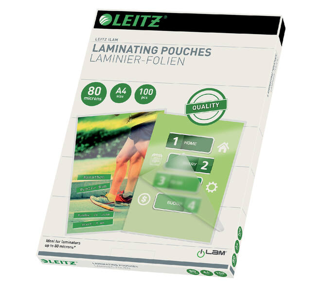Lamineerhoes Leitz iLAM A4 2x80micron EVA 100 stuks