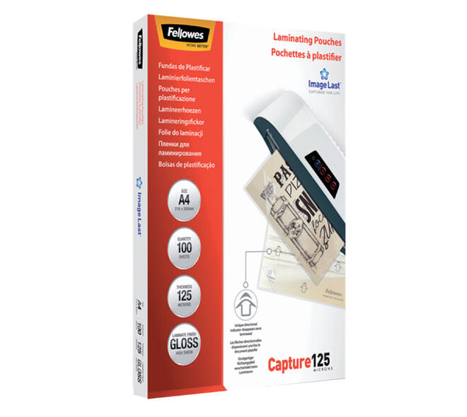 Lamineerhoes Fellowes A4 2x125micron glans 100 stuks