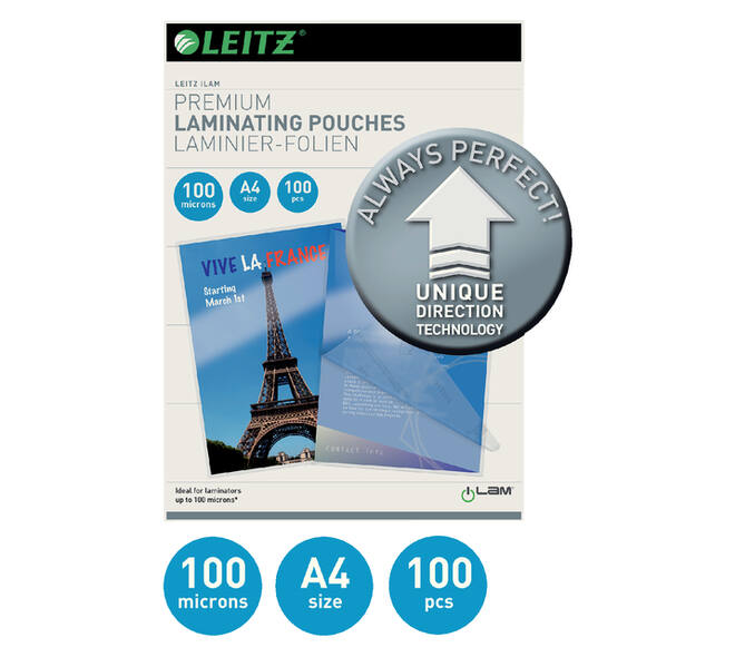Lamineerhoes Leitz iLAM A4 2x100micron 100 stuks