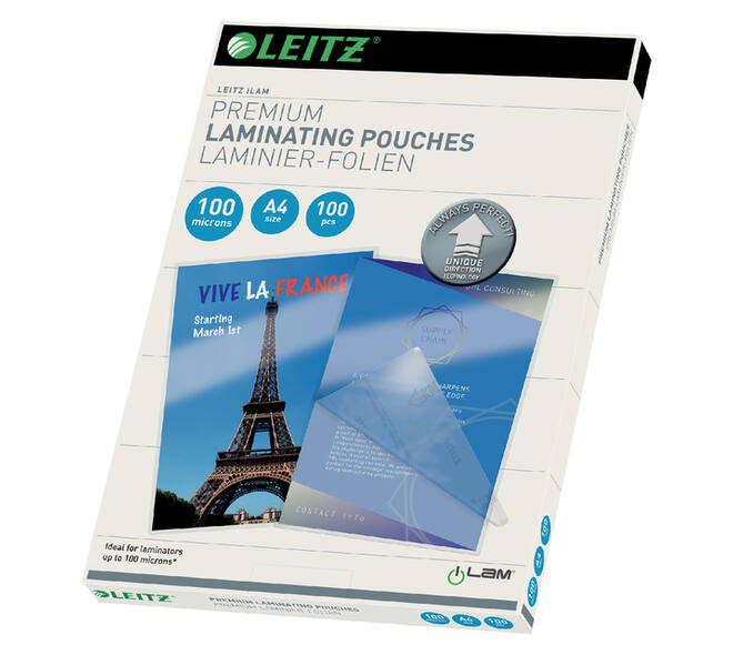 Lamineerhoes Leitz iLAM A4 2x100micron 100 stuks