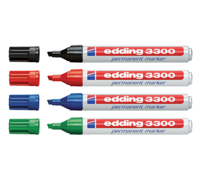 Viltstift edding 3300 schuin 1-5mm rood