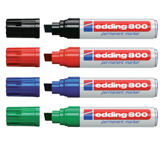 Viltstift edding 800 schuin 4-12mm zwart